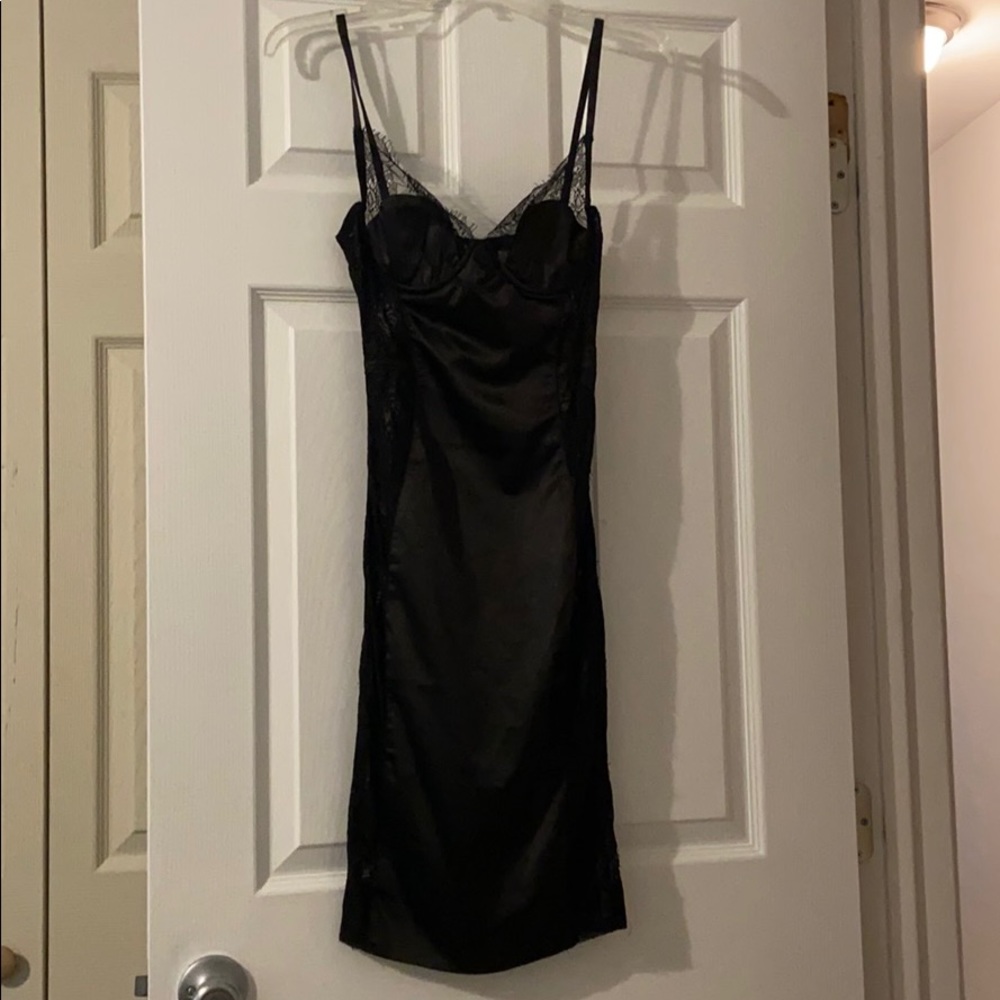 Oh Polly black lace dress